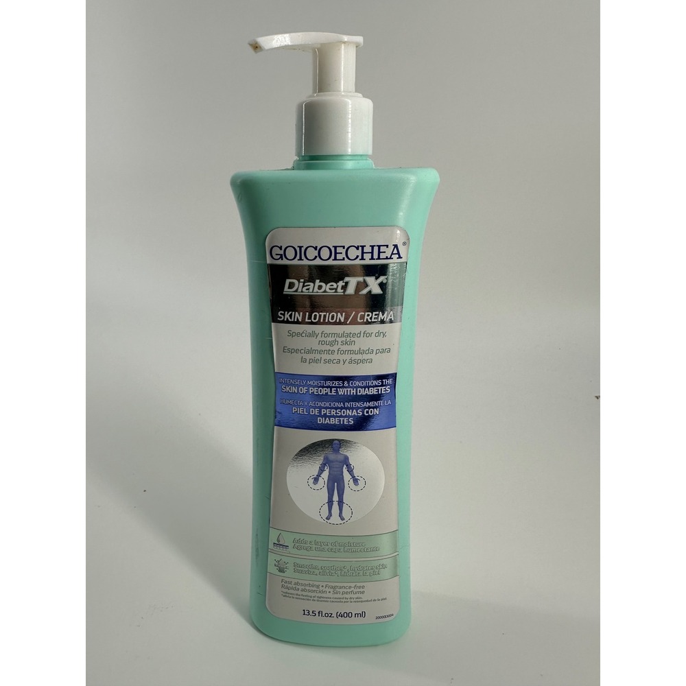 Goicoechea DiabetTX Skin Lotion For Dry Rough Skin 13.5 fl oz Fragrance Free